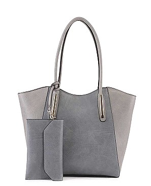 3 IN 1 FASHION CURVED TOTE BAG SET