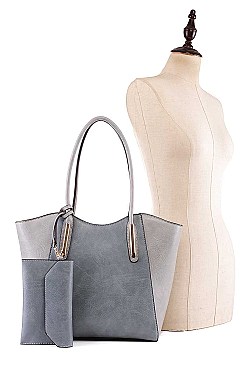 3 IN 1 FASHION CURVED TOTE BAG SET