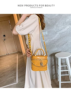 CROCODILE PRINT SATCHEL BUCKET