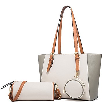 3 IN 1 TRENDY GEOMETRIC TOTE SET