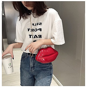 Sexy Lips Style Cross-Body Shoulder Bag