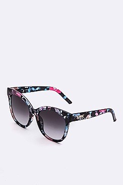 Pack of 12 Pieces Mix Floral Frame Iconic Cat Eye Sunglasses LA108-9M035