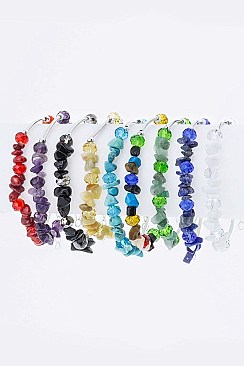 PACK OF 12 MIX STONE NUGGETS & SEMI PRECIOUS BRACELET SET