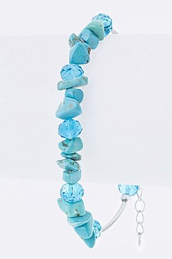 PACK OF 12 MIX STONE NUGGETS & SEMI PRECIOUS BRACELET SET