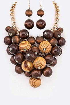 Posh Mix Beads Fashion Necklace Set