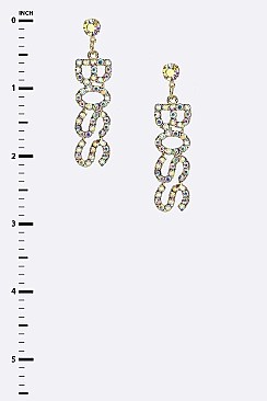 Pack of 12 BOSS Crystal Drop Earrings