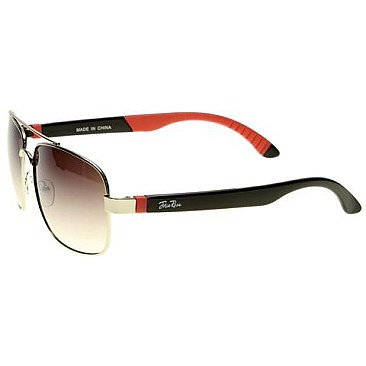 Pack of 12 Modern Frame Jolie Rose Aviator Sunglasses