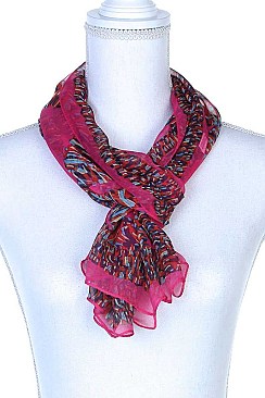 COLORFUL PATTERN LONG SCARF