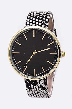 Classic Snake Printed Strap Fashion Watch
