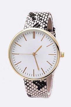 Classic Snake Printed Strap Fashion Watch
