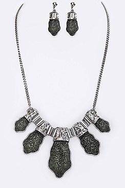 Artisan Frosted Glass Necklaces Set