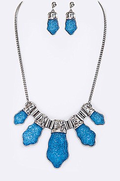 Artisan Frosted Glass Necklaces Set