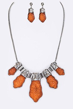Artisan Frosted Glass Necklaces Set
