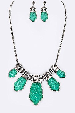 Artisan Frosted Glass Necklaces Set