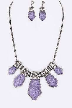 Artisan Frosted Glass Necklaces Set