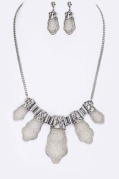 Artisan Frosted Glass Necklaces Set