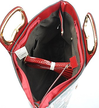 MICHELLE OBAMA METAL HANDLE HANDBAG