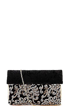 Detachable Long Chain Magnetic Closure with Flap Inside Open Wall Pocket at Front Side Soft Insid...