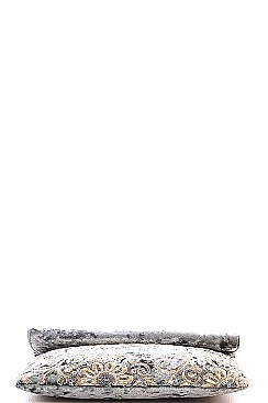 Detachable Long Chain Magnetic Closure with Flap Inside Open Wall Pocket at Front Side Soft Insid...