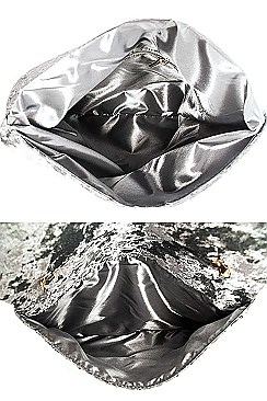 Detachable Long Chain Magnetic Closure with Flap Inside Open Wall Pocket at Front Side Soft Insid...