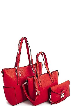 3 in1 Modern Stylish Satchel with Long Strap
