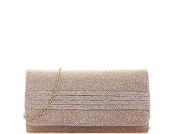 FASHION SILKY WRINKLED PARTY CHAINED CLUTCH