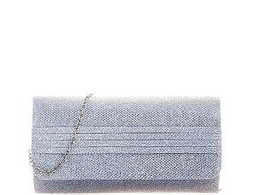 FASHION SILKY WRINKLED PARTY CHAINED CLUTCH