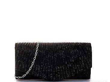 CHIC SILKY MODERN PARTY CHAINED CLUTCH