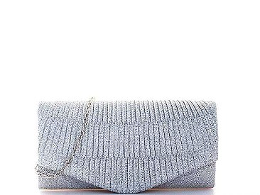 CHIC SILKY MODERN PARTY CHAINED CLUTCH
