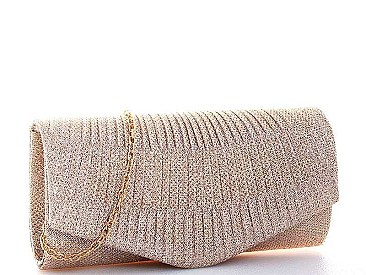 CHIC SILKY MODERN PARTY CHAINED CLUTCH