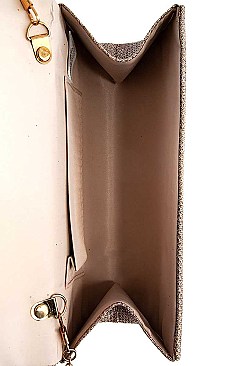 CHIC SILKY MODERN PARTY CHAINED CLUTCH
