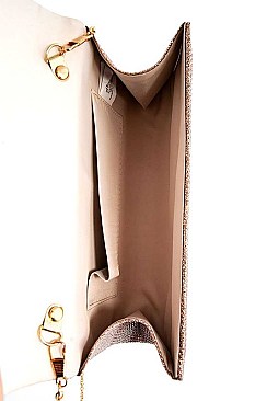 SILKY MODERN PARTY CLUTCH WITH CHAIN