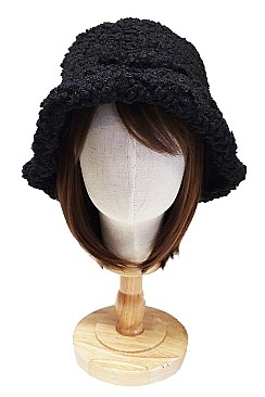 REVERSIBLE SUEDE - SHERPA FASHION Soft Winter Bucket Hat