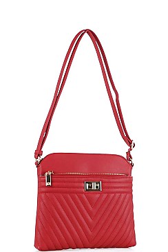 STITCHED CROSSBODY BAG