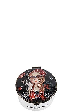 NICOLE LEE MEDIUM NINA PRINT JEWELRY BOX