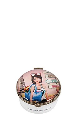 NICOLE LEE MEDIUM NINA PRINT JEWELRY BOX