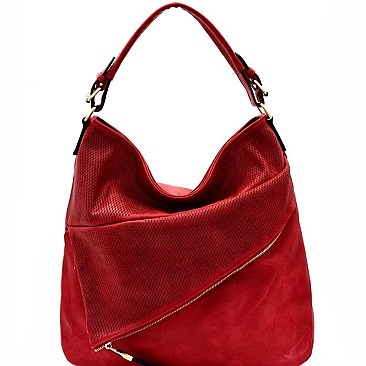 Asymmetrical Pocket Layer Perforated Hobo MH-JN0001