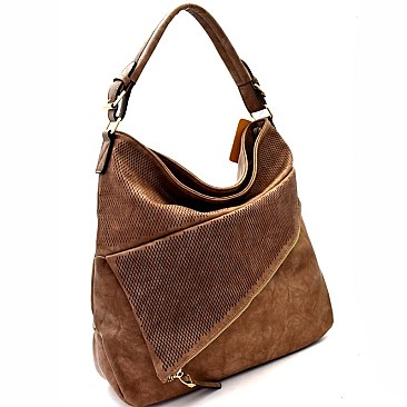 Asymmetrical Pocket Layer Perforated Hobo MH-JN0001