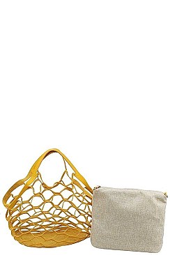 2IN1 HOLLOW OUT NET BAG