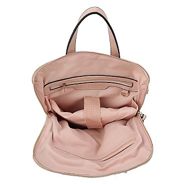 Convertible Perforated Backpack Satchel with Tablet Holder