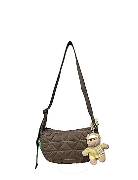 Bag Charm Quilted Crossbody Bag