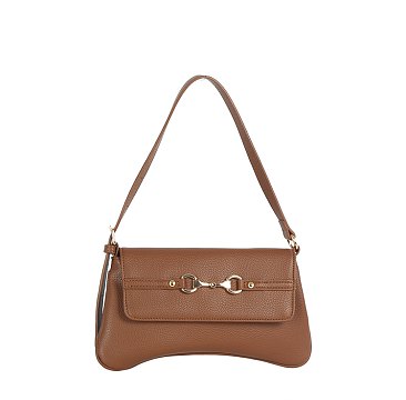 Pebbled PU Flap Shoulder bag