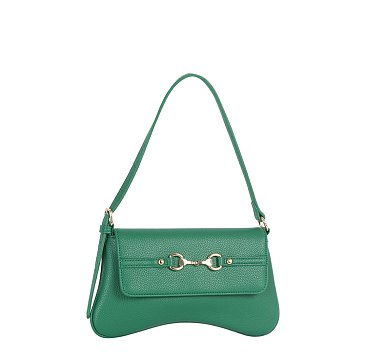 Pebbled PU Flap Shoulder bag