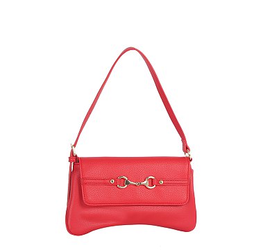 Pebbled PU Flap Shoulder bag