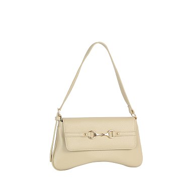 Pebbled PU Flap Shoulder bag
