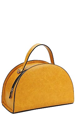 2 IN 1 SEMI CIRCLE SATCHEL WITH MATCHING WALLET