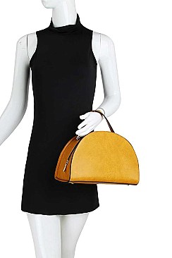 2 IN 1 SEMI CIRCLE SATCHEL WITH MATCHING WALLET