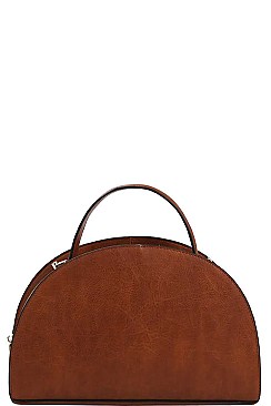 DESIGNER SEMI CIRCLE SATCHEL WITH LONG STRAP