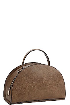 DESIGNER SEMI CIRCLE SATCHEL WITH LONG STRAP