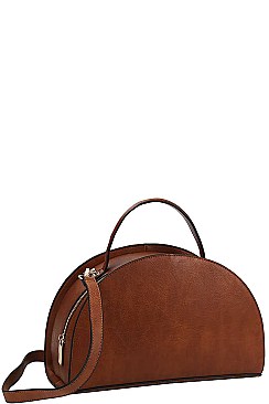 DESIGNER SEMI CIRCLE SATCHEL WITH LONG STRAP